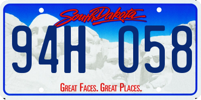 SD license plate 94HO58