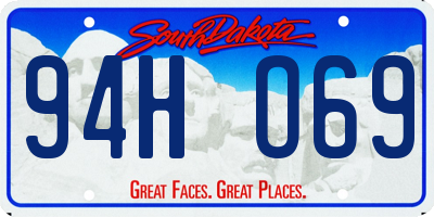 SD license plate 94HO69