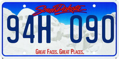 SD license plate 94HO90