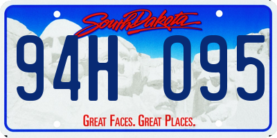 SD license plate 94HO95