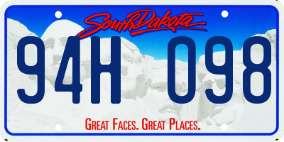 SD license plate 94HO98