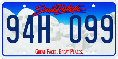SD license plate 94HO99