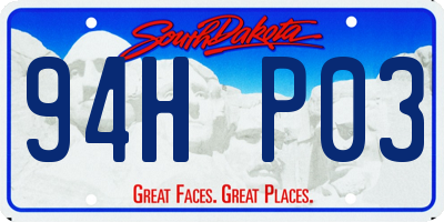 SD license plate 94HP03