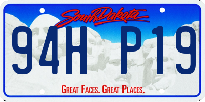 SD license plate 94HP19