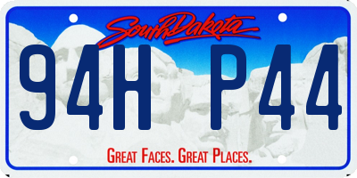 SD license plate 94HP44