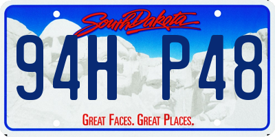 SD license plate 94HP48