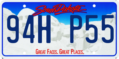 SD license plate 94HP55