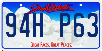 SD license plate 94HP63