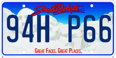 SD license plate 94HP66