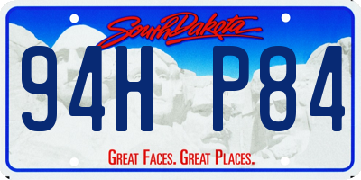 SD license plate 94HP84