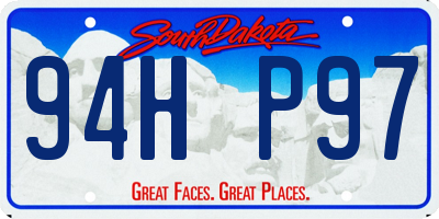 SD license plate 94HP97