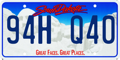 SD license plate 94HQ40