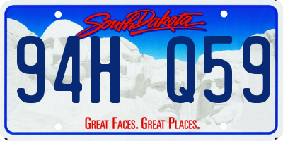 SD license plate 94HQ59