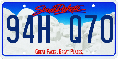 SD license plate 94HQ70