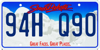 SD license plate 94HQ90