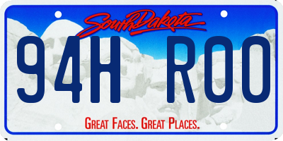 SD license plate 94HR00