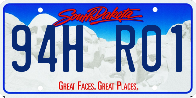 SD license plate 94HR01