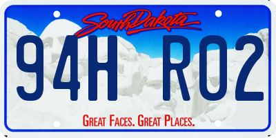 SD license plate 94HR02