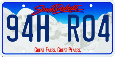 SD license plate 94HR04