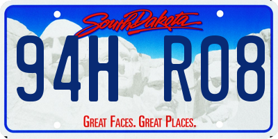 SD license plate 94HR08