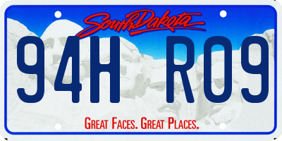 SD license plate 94HR09