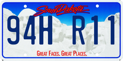 SD license plate 94HR11