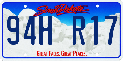 SD license plate 94HR17