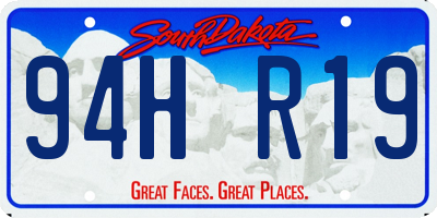 SD license plate 94HR19