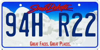 SD license plate 94HR22