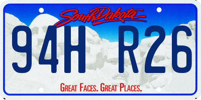 SD license plate 94HR26