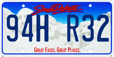 SD license plate 94HR32