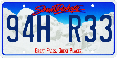 SD license plate 94HR33