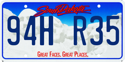 SD license plate 94HR35