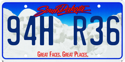 SD license plate 94HR36