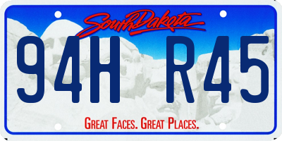 SD license plate 94HR45