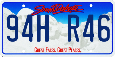 SD license plate 94HR46
