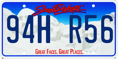 SD license plate 94HR56