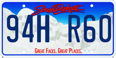 SD license plate 94HR60