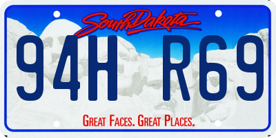 SD license plate 94HR69
