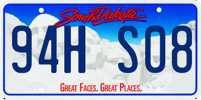 SD license plate 94HS08