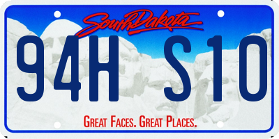 SD license plate 94HS10