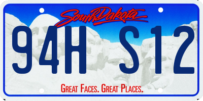 SD license plate 94HS12