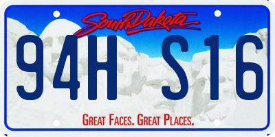 SD license plate 94HS16
