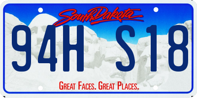 SD license plate 94HS18