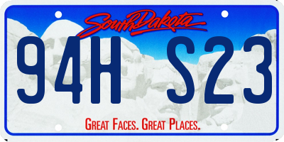 SD license plate 94HS23