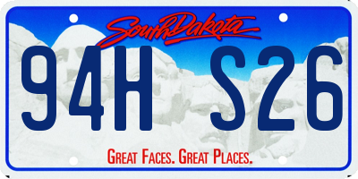 SD license plate 94HS26