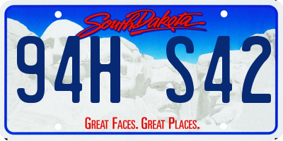 SD license plate 94HS42