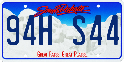 SD license plate 94HS44