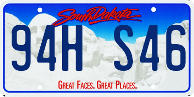 SD license plate 94HS46