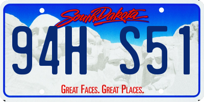 SD license plate 94HS51